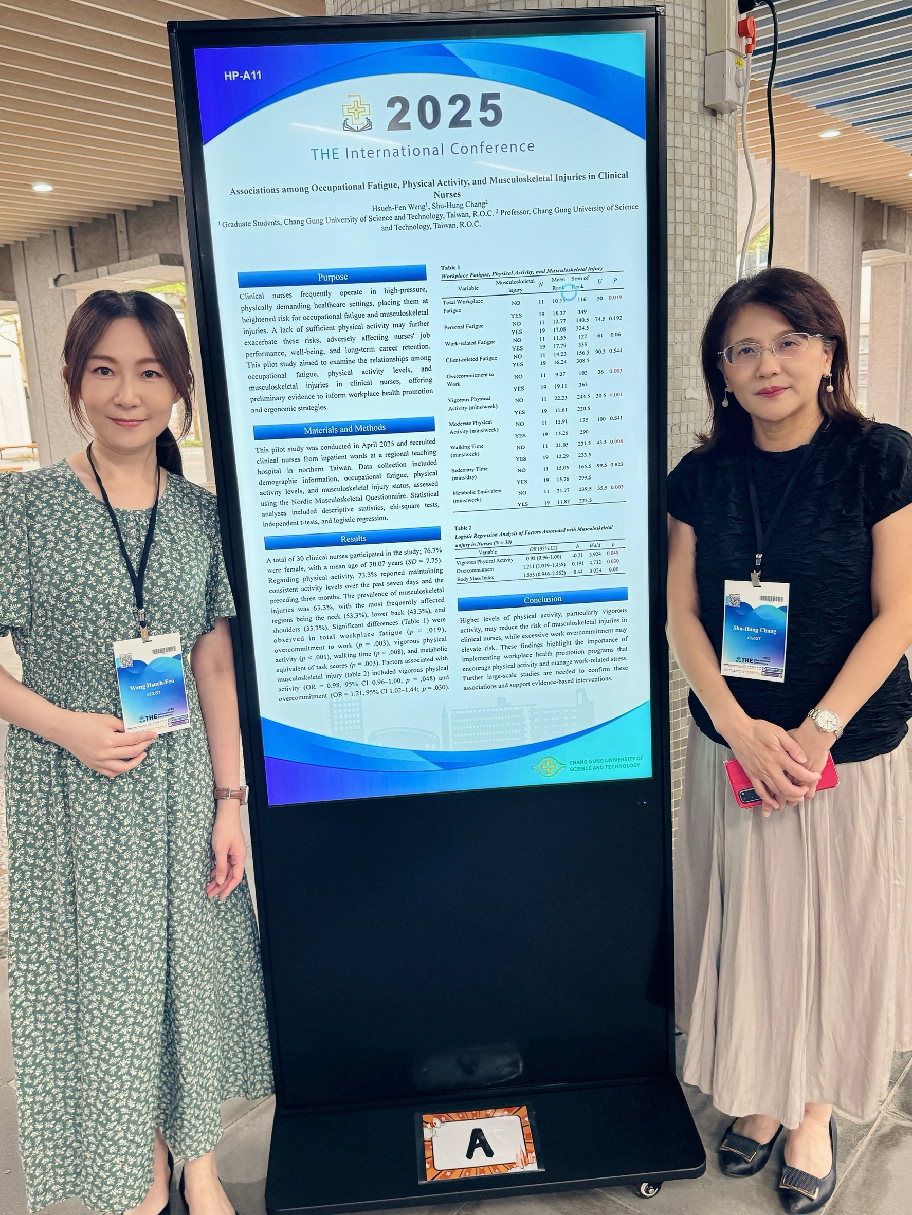 賀~本所翁雪芬同學論文海報投稿2025展望未來-融合科技健康照護與教育國際研討會獲邀發表