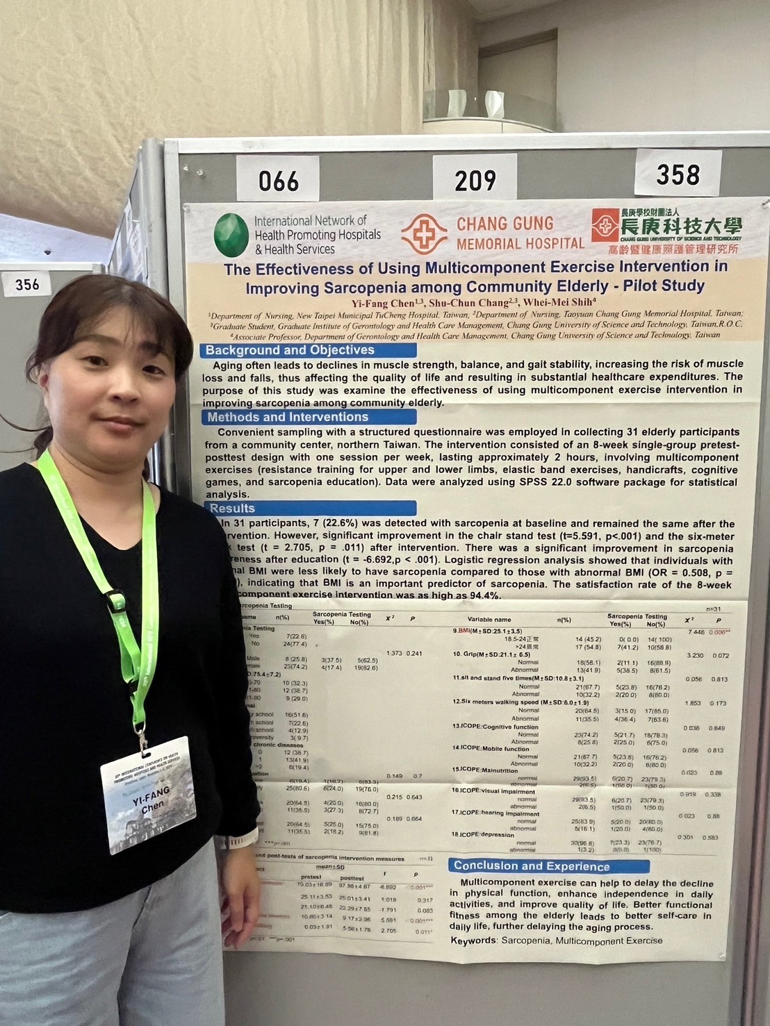 陳O芳同學論文海報投稿30th International conference on Health-Promoting Hospitals  and Health Services獲邀發表